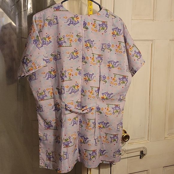 Elsie of Miami,lavender pink Dino, 2 lg pockets,Tapered back string belt. - Picture 7 of 8